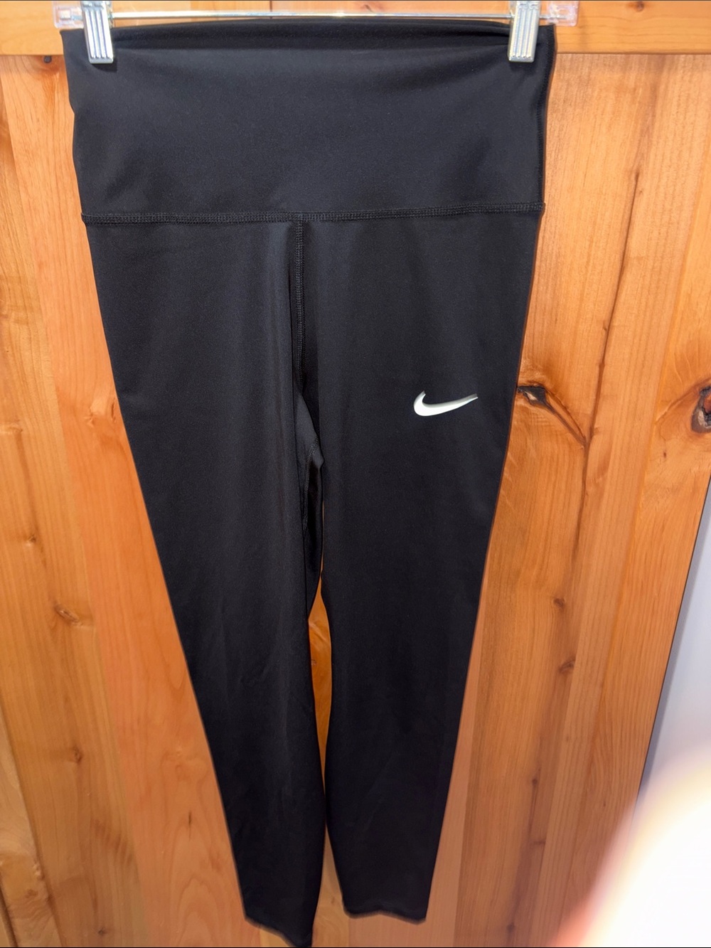 Nike Black Leggings with White Swoosh
